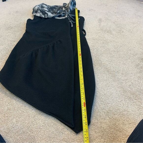 LAUREN Bagliore Black wrap dress coat gray high rolled collar sleeveless Sz S - Picture 11 of 14